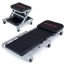 2-in-1 Mechanic Creeper and Z-Seat with 6 Swivel Casters