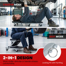 2-in-1 Mechanic Creeper and Z-Seat with 6 Swivel Casters