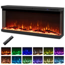 36/40/50/60 Inch Wide 3-Sided Electric Fireplace Insert with Remote Control and 12 Flame Colors