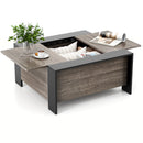 36.5 Inch Coffee Table with Sliding Top and Hidden Compartment