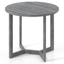 36 Inch Round Wood Dining Table for 2-4 People with Wing-shaped Pedestal Base
