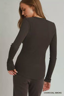 Umgee Brushed Rib Long Sleeve Top