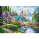 500 Piece Jigsaw Puzzles, Woodland Seclusion, Idyllic Landscape, Mountains and River, Cottage Puzzle, Adult Puzzles, Trefl 37327