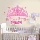 RoomMates Princess Sleeps Here Peel-and-Stick Giant Wall Decal