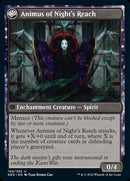 The Long Reach of Night // Animus of Night's Reach (NEO-109) - Kamigawa: Neon Dynasty: (fandfc, enchantment)