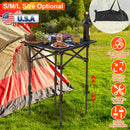 Portable Folding Camping Table With Adjustable Height Rustproof Carbon Steel Foldable Roll-Up Camping Table for Picnic Camping Hiking Beach BBQ 55LBS