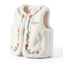 First Impressions Girls Embroidered Faux Fur Vest, Size 3