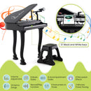 37 Keys Kids Piano Keyboard with Stool and Piano Lid