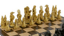 Chess Set - Sea Life Resin Chess Pieces on Ebony/Maple Veneer Chess Board