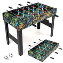 37 Inch Mini Foosball Table 2-in-1 Game Table with Detachable Legs for Tabletop-Black