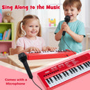 37 Keys Kids Piano Keyboard with 8 Rhythms and Microphone