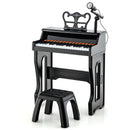 37 Keys Music Piano with Microphone Kids Piano Keyboard with Detachable Music Stand