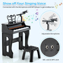 37 Keys Music Piano with Microphone Kids Piano Keyboard with Detachable Music Stand