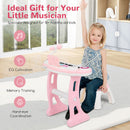 37-key Kids Electronic Piano Keyboard Playset-Pink