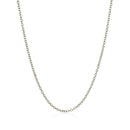 18k White Gold Diamond Cut Cable Link Chain (1.40 mm)