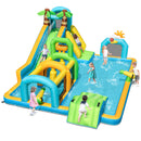 Inflatable Water Slide Tropical Theme Dual Slide Aqua Park Blower Excluded