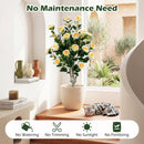 Artificial Camellia Tree 39.5" with Cement Pot