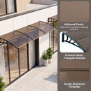 Door Awning 39x30 Inch Polycarbonate Window Canopy