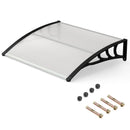 Door Awning 39x30 Inch Polycarbonate Window Canopy