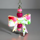 Watercolor Floral 3D Bow Charm - Tumbler Handle Charm