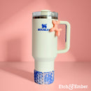 Royal Blue Bliss Waffle Tumbler Boot -Fall fits 20-40oz