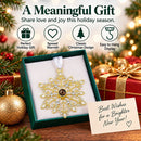 Personalized Photo Projection Teardrop Crystal Snowflake Ornament