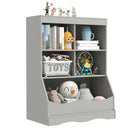 3-Tier Children's Multi-Functional Bookcase Toy Storage Bin Floor Cabinet