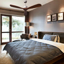 52 Inch Modern Ceiling Fan Indoor Outdoor Brushed Nickel Finish with Remote