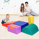 6 Piece Climb Crawl Play Set Indoor Kids Toddler -Red