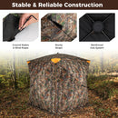 3-4 Person Hunting Blind 270° See-Through Pop-up Ground Blind with Full-Open Swing Door