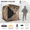 3-4 Person Hunting Blind 270° See-Through Pop-up Ground Blind with Full-Open Swing Door