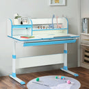 Adjustable Height Study Desk with Drawer and Tilted Desktop for School and Home