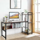 59-Inch Computer Desk Home Office Workstation 4-Tier Storage Shelves