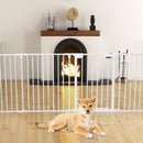 Adjustable Panel Baby Safe Metal Gate Play Yard-White