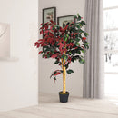 4 Feet Tall Artificial Ficus Tree with Nursery Pot