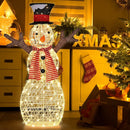 Indoor/Outdoor Christmas Lighted Snowman Decorations with Pre-Lit 80 Lights