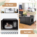 Cat Litter Box Enclosure with Double Doors for Large Cat and Kitty-Black