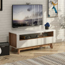 Media Console with 2 Pull-Out Drawers and Open Compartment for TVs up to 50 Inch