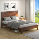 Full Size Platform Slat Bed Frame with High Headboard