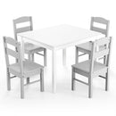 5 pcs Kids Pine Wood Table Chair Set