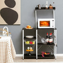 4 Tier Vintage Kitchen Baker's Rack Utility Microwave Stand-Coffee
