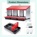 3-Compartment Roll Away Metal Chicken Nesting Box