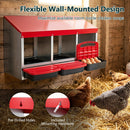 3-Compartment Roll Away Metal Chicken Nesting Box
