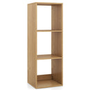 3 Cube Bookshelf with Back Guardrail for Living Room Bedroom
