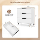 3-Drawer Wooden Dresser with Metal Legs - Rustic Farmhouse