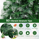 3 Feet Fiber Optic Christmas Tree with Branch Tips and Topper Star