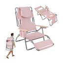 3-IN-1 Foldable Beach Chair with Footrest and Adjustable Backrest