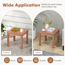 3 PCS Eucalyptus Wood Patio Bistro Set with 2 Folding Arm Chairs
