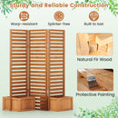 3-Panel Freestanding Garden Fence with 2 Planter Boxes - Yellow