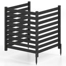 3-Panel Wooden Privacy Fence with Ground Stakes - 38.5" x 42"